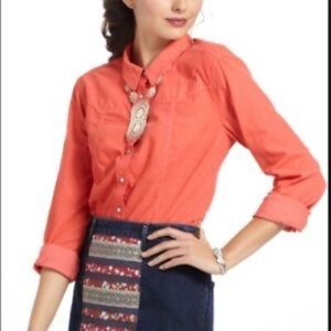 Holding horses corduroy salmon top